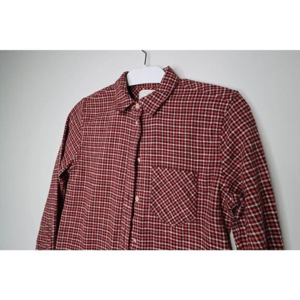 NWOT J. Crew Classic-fit shirt in prairie check flannel Size 0‎ - Picture 6 of 12